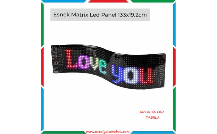 Esnek Matrix Led Panel Tabela Kayan Yazı 133-19.2 cm