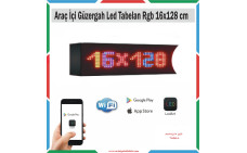 16x128 cm Rgb Araç İçi Güzergah Led Tabela Kayan Yazı