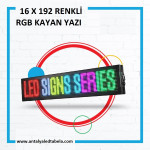 16 x 192 Renkli RGB Kayan Yazı