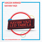 16 x 224 Kırmızı Kayan Yazı