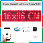 16x96 cm Kırmızı Renk Araç İçi Güzergah Led Tabela...