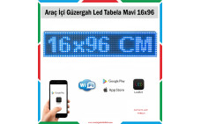 16x96 cm Mavi Renk Araç İçi Güzergah Led Tabela Kayan Yazı
