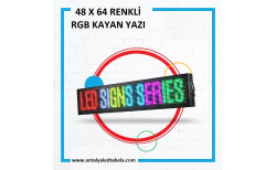 48 x 64 Renkli RGB Kayan Yazı