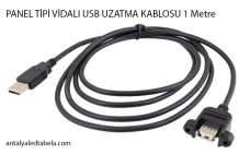 PANEL TİPİ VİDALI USB UZATMA KABLOSU 1 Metre