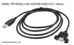 PANEL TİPİ VİDALI USB UZATMA KABLOSU 1 Metre